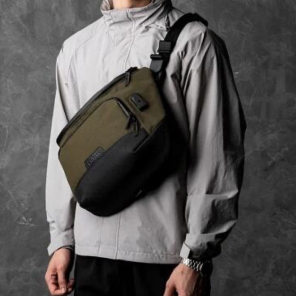 ALPAKA Bravo Sling Max V2 | Army Green Axogrid 300D w/Blood Orange Interior NWT* - Picture 2 of 16